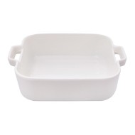 Travessa 19,4cm 750 ml Refrataria Quadrada de Porcelana